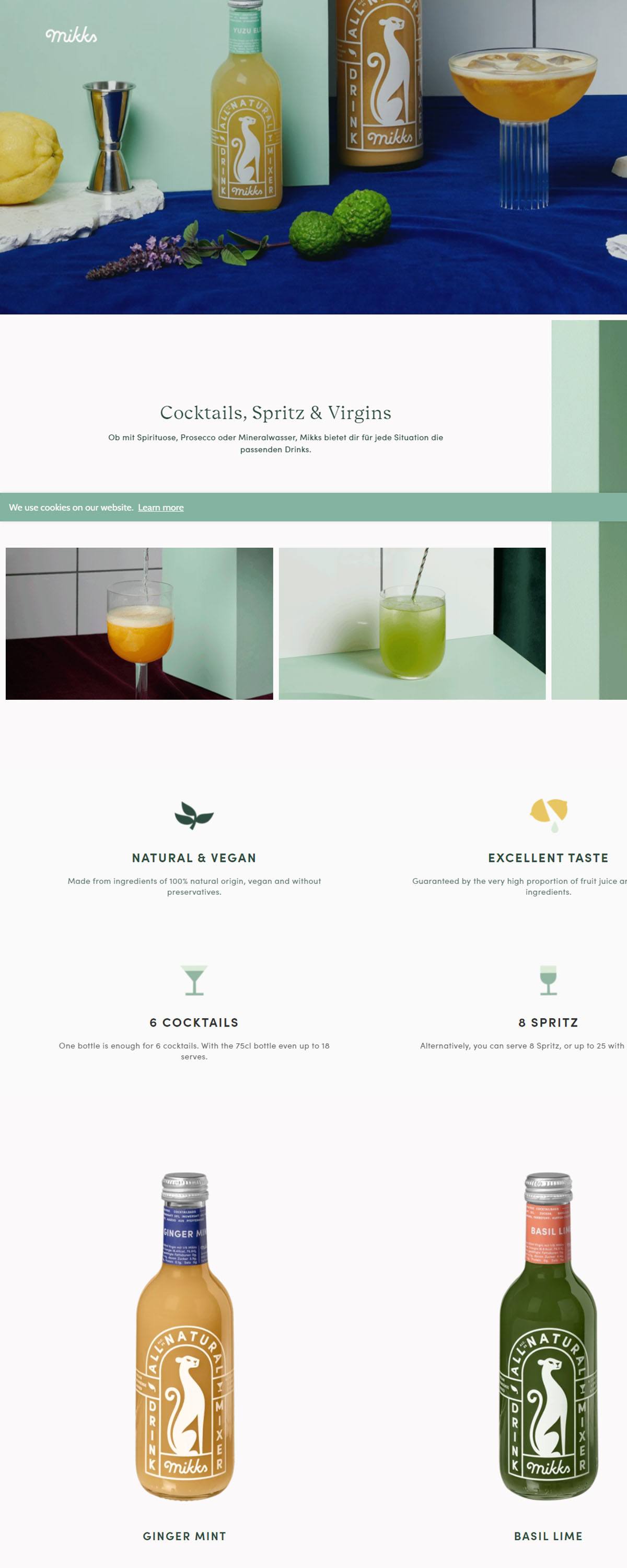 eCommerce website: Mikks