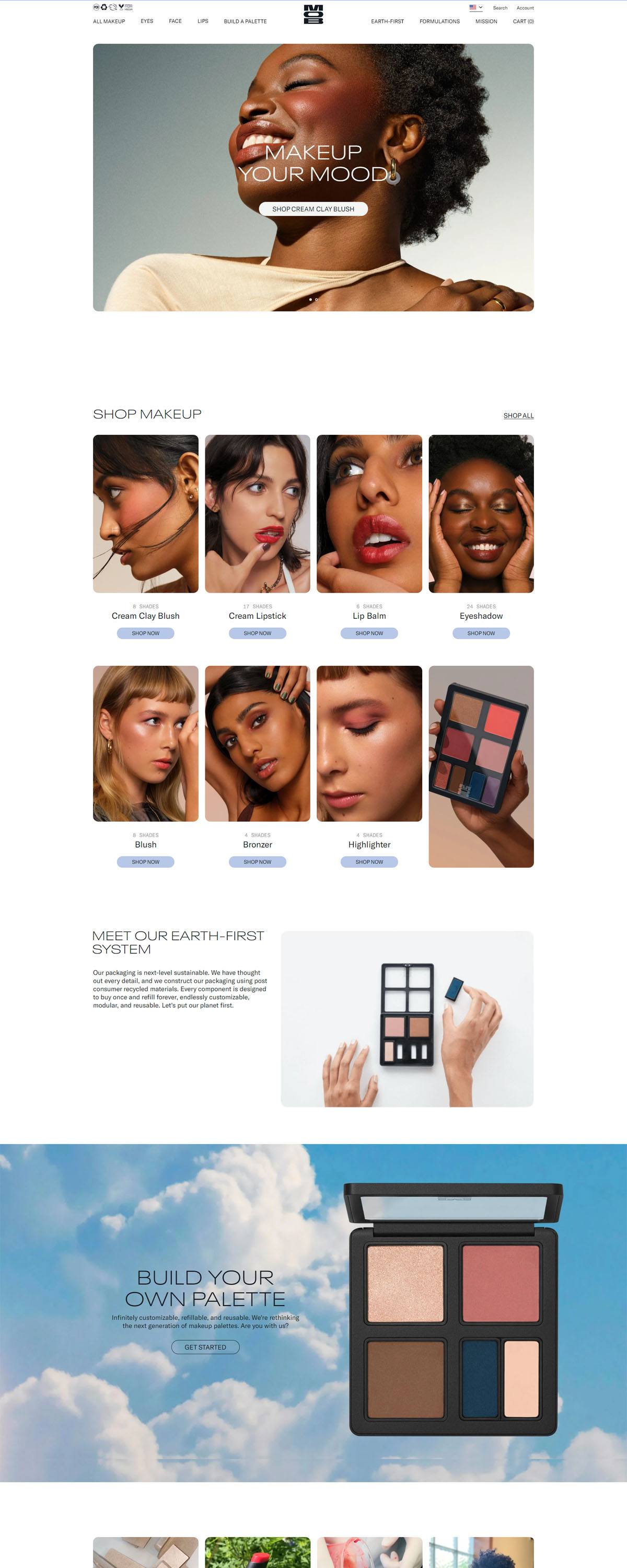 eCommerce website: MOB Beauty