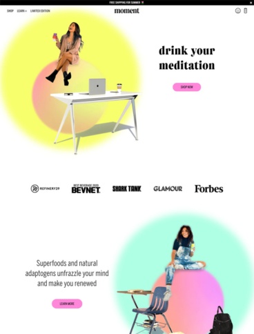 eCommerce website: Moment