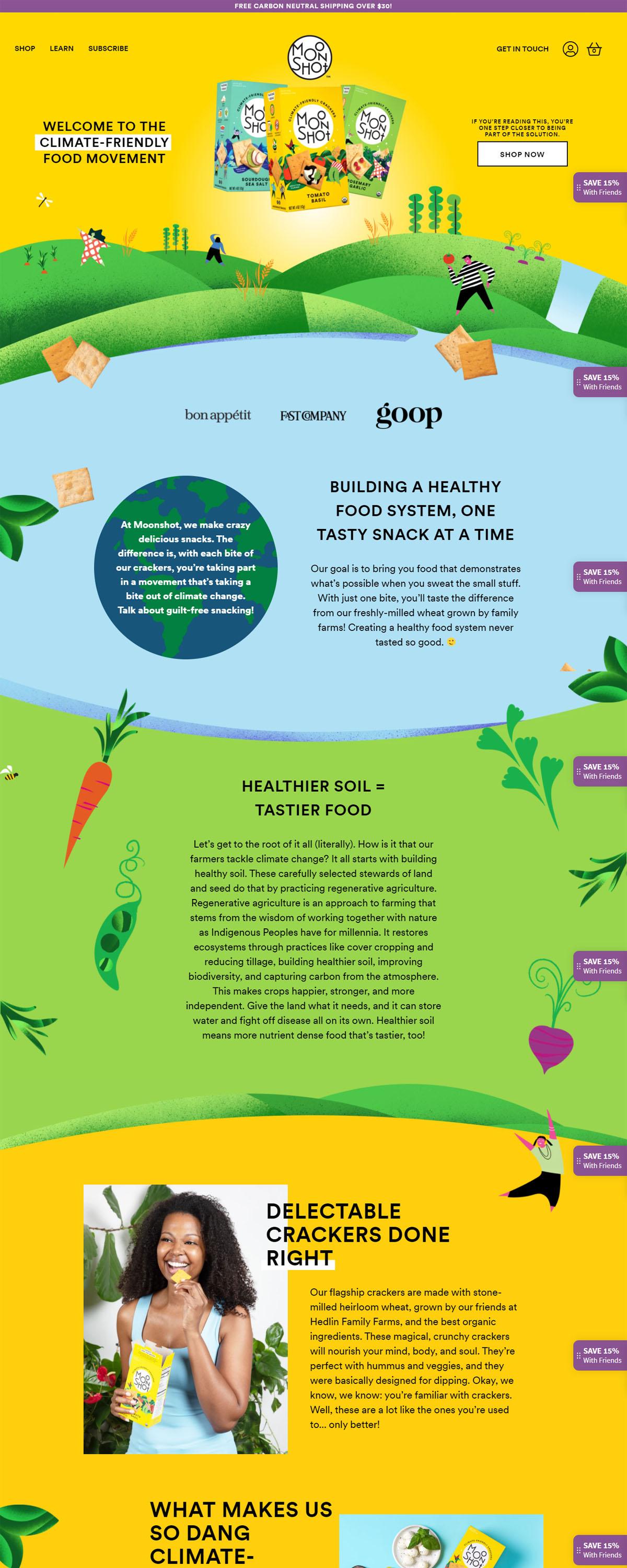 eCommerce website: Moonshot