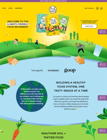 eCommerce website: Moonshot