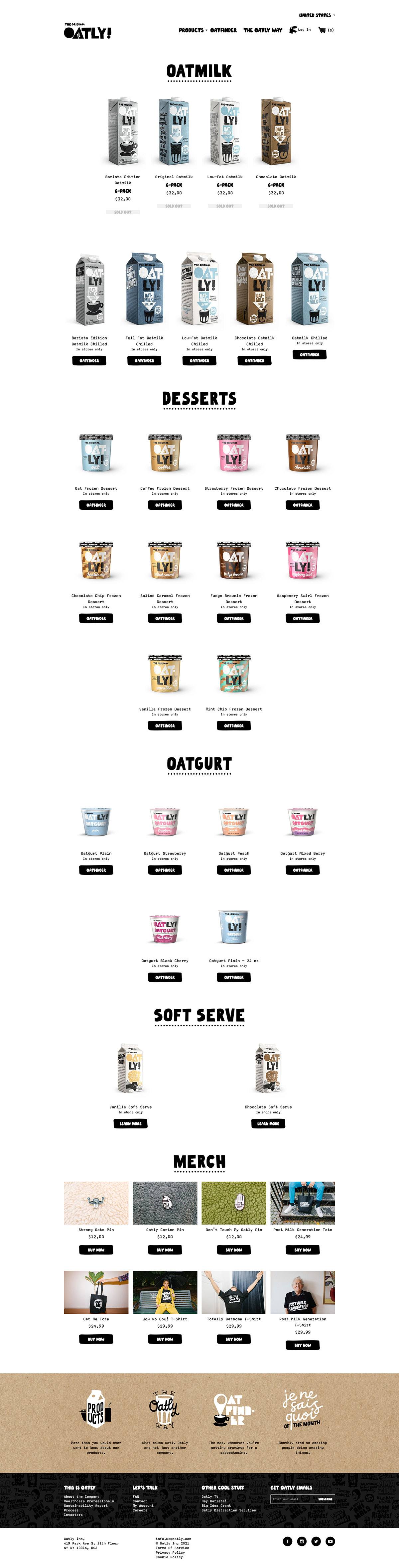 eCommerce website: Oatly