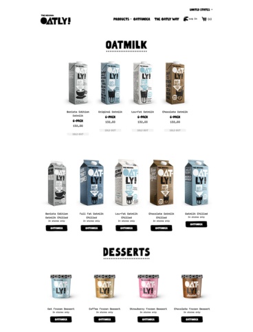 eCommerce website: Oatly