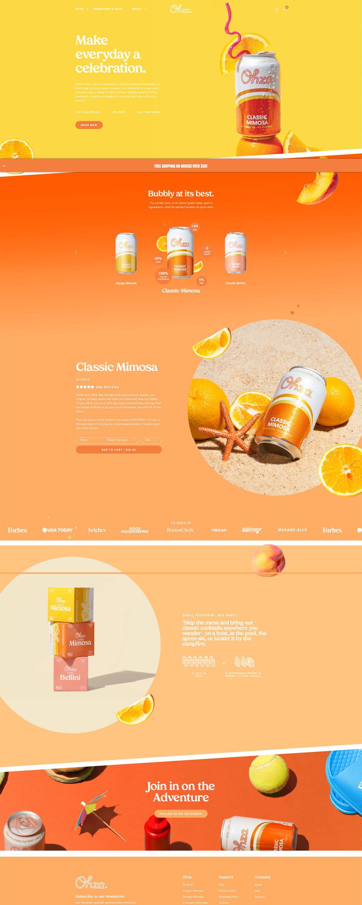 eCommerce website: Ohza