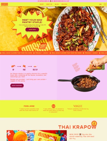 eCommerce website: Omsom