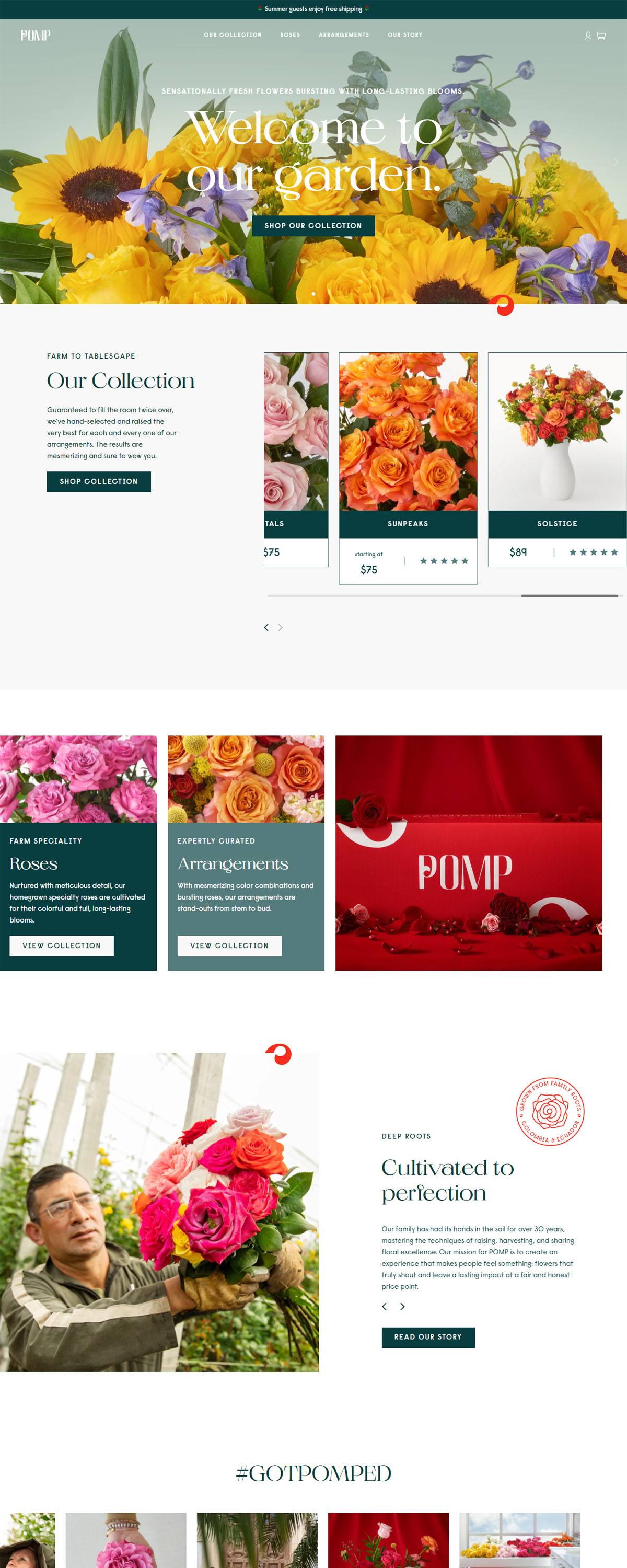 eCommerce website: POMP