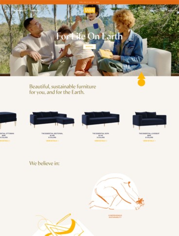 eCommerce website: Sabai Design