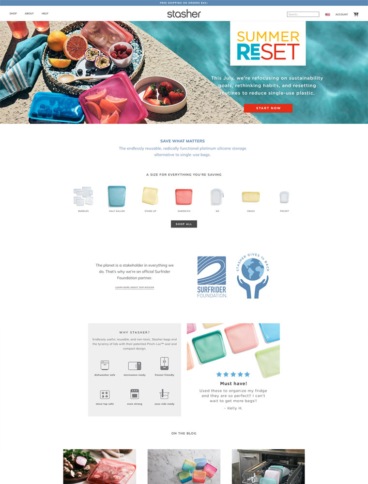 eCommerce website: Stasher