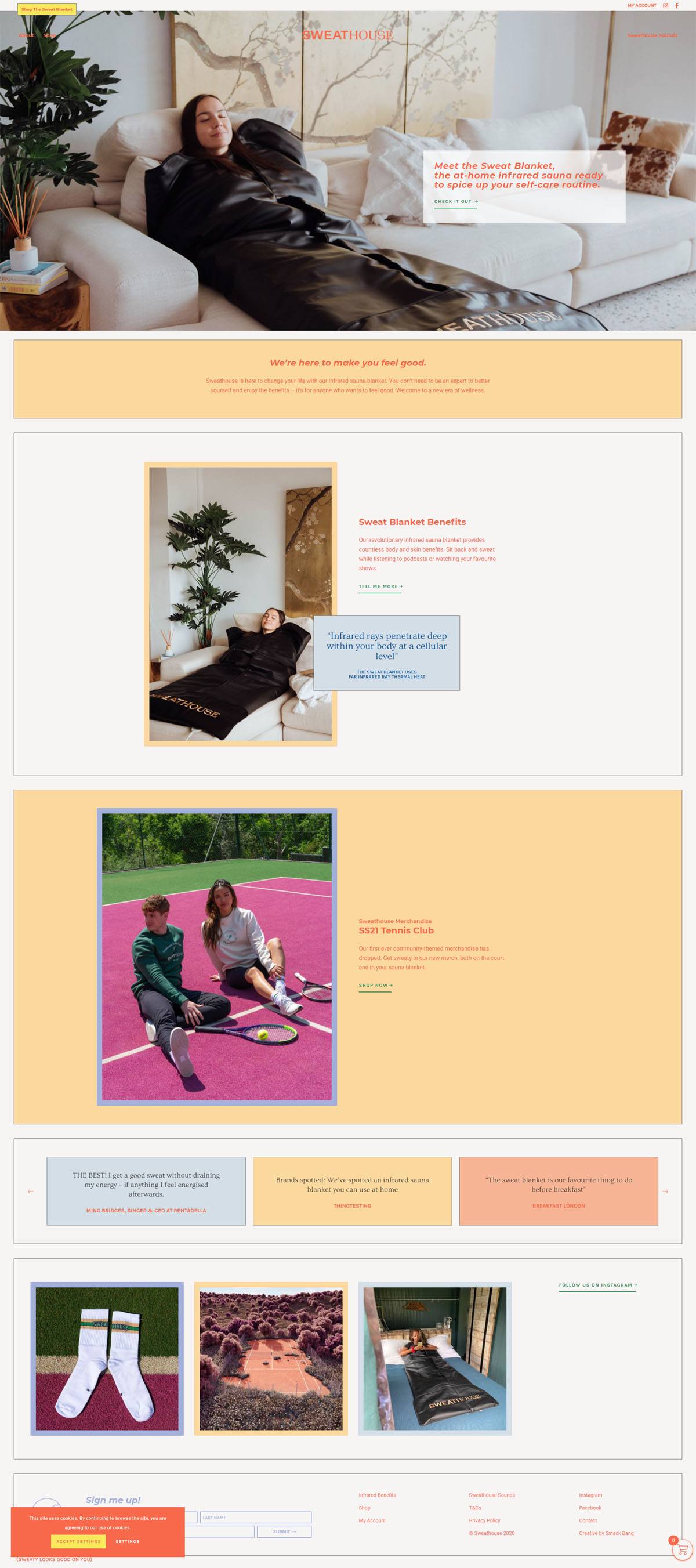 eCommerce website: SweatHouse