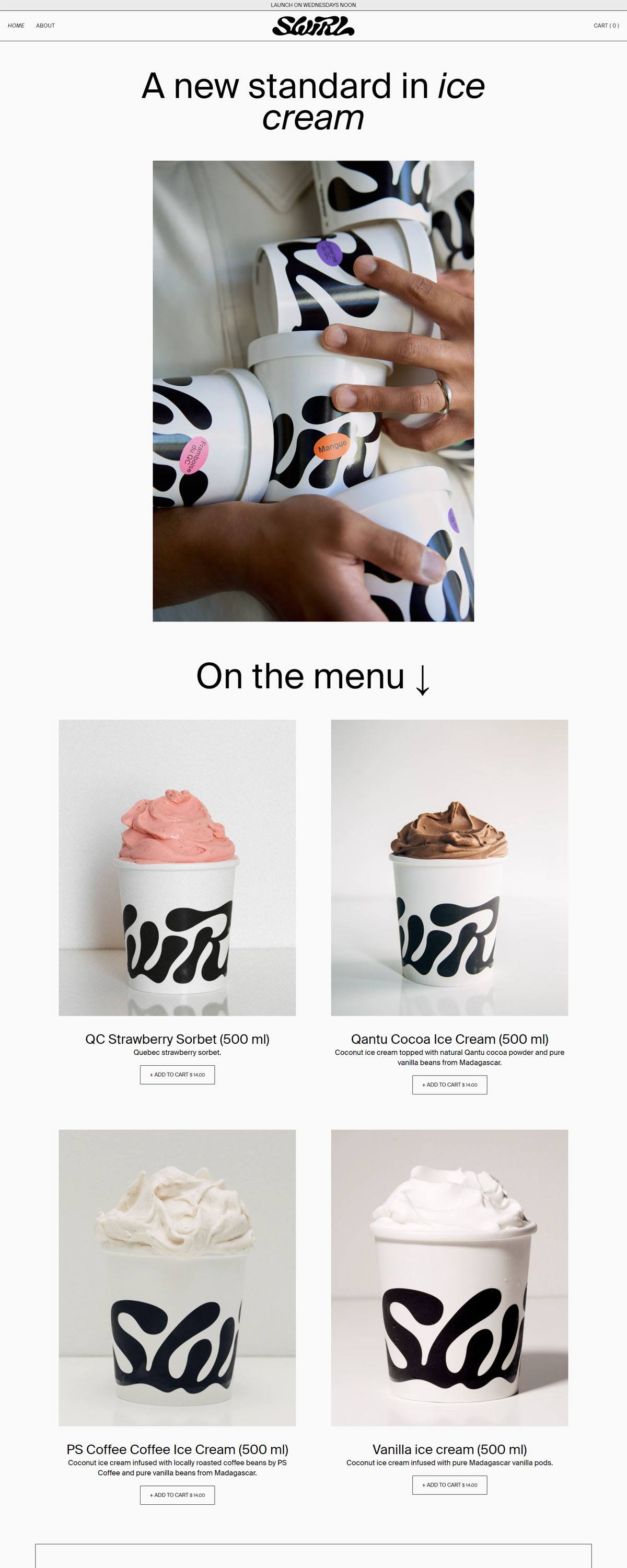 eCommerce website: Swirl