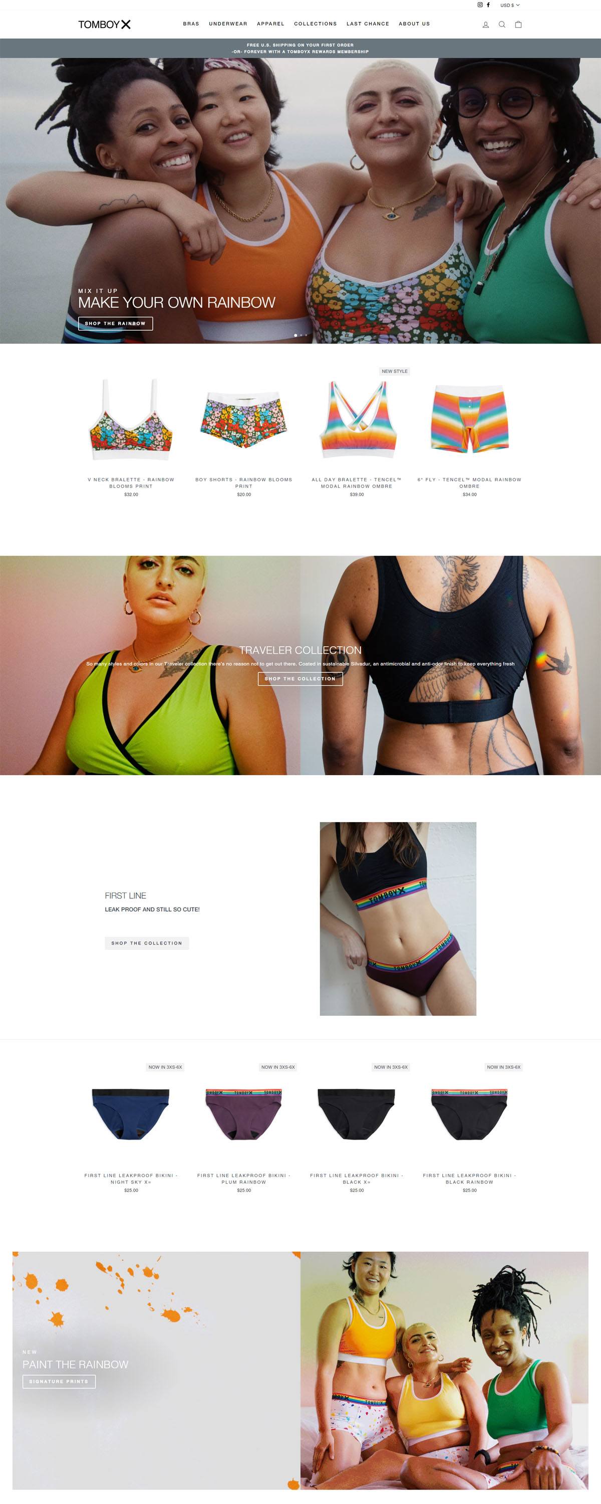 eCommerce website: TomboyX