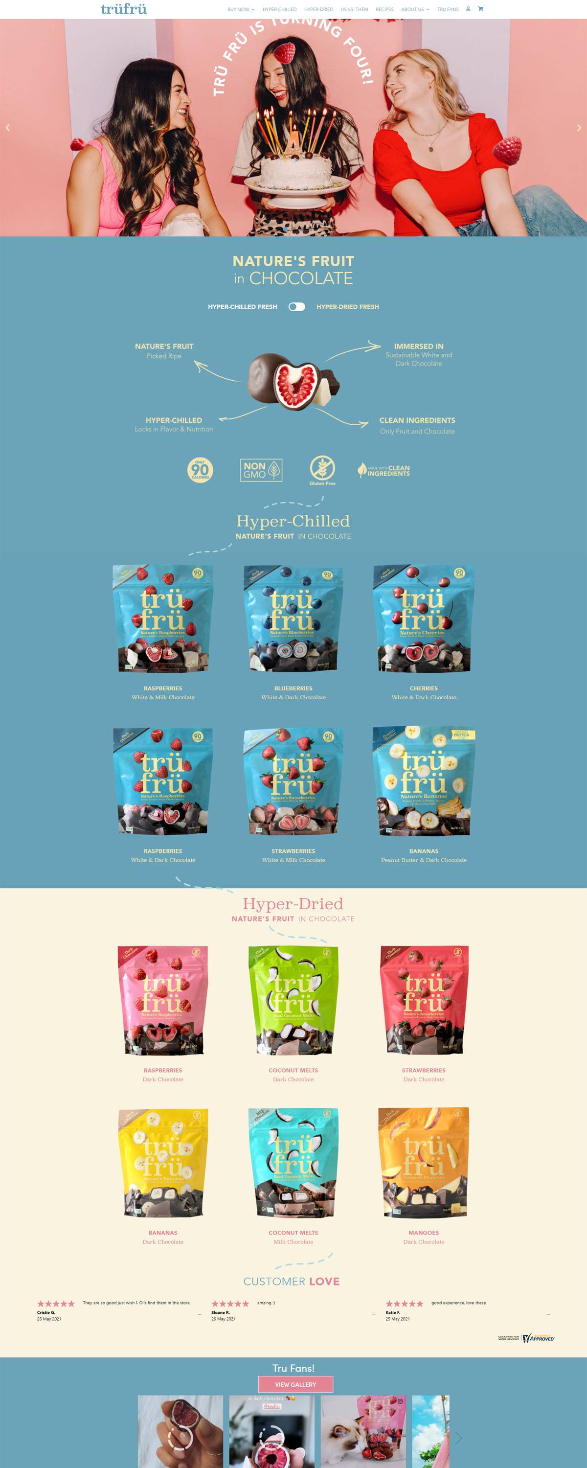 eCommerce website: TruFru