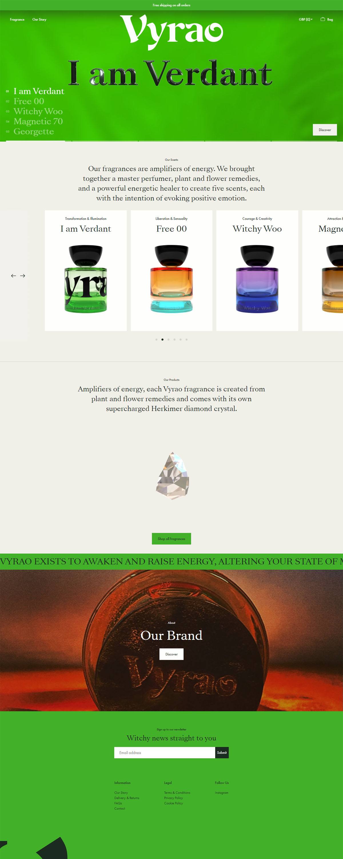 eCommerce website: Vyrao