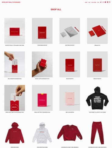 eCommerce website: We’re Not Really Strangers