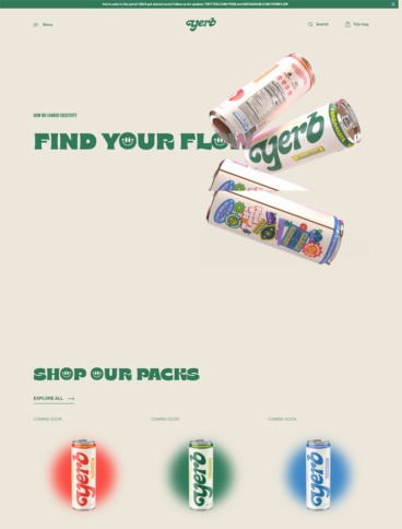 eCommerce website: Yerb