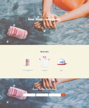 eCommerce website: Corner Store Cocktails