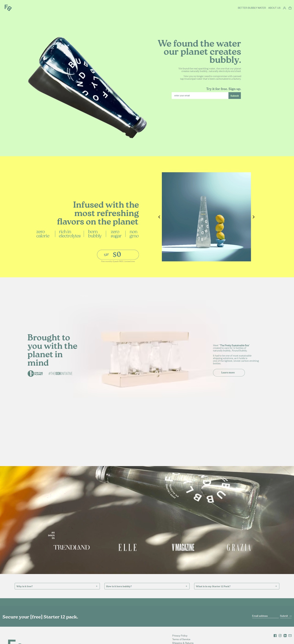 eCommerce website: Found Bubbly