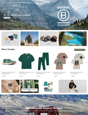 eCommerce website: Parks Project