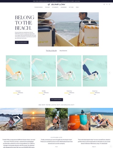 eCommerce website: Sunflow