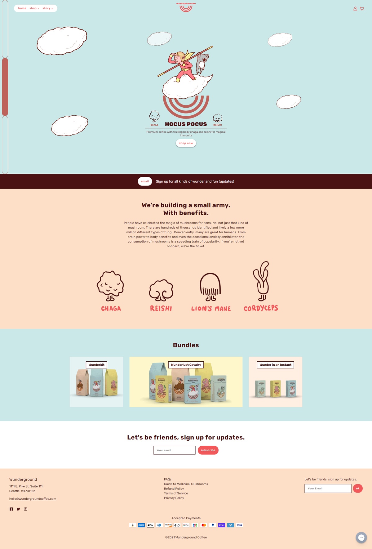 eCommerce website: Wunderground