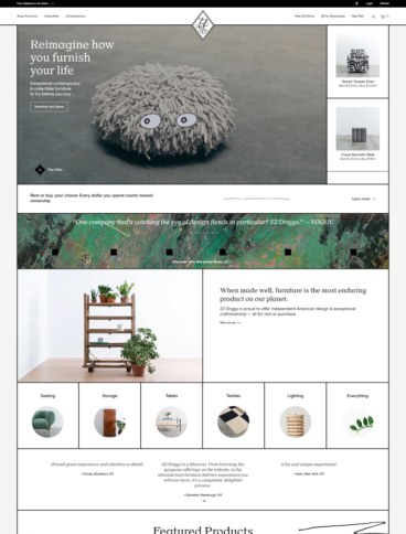 eCommerce website: ZZ Driggs