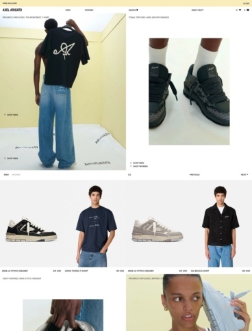 eCommerce website: Axel Arigato