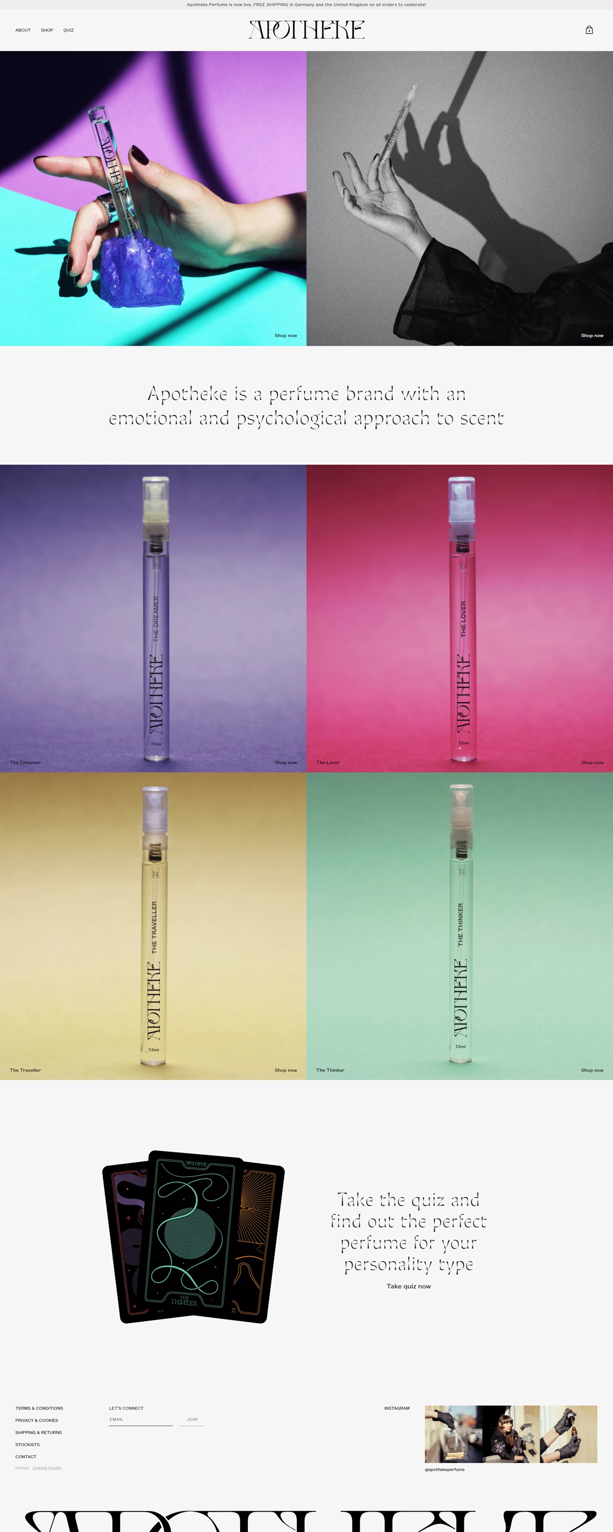 eCommerce website: Apotheke Perfume