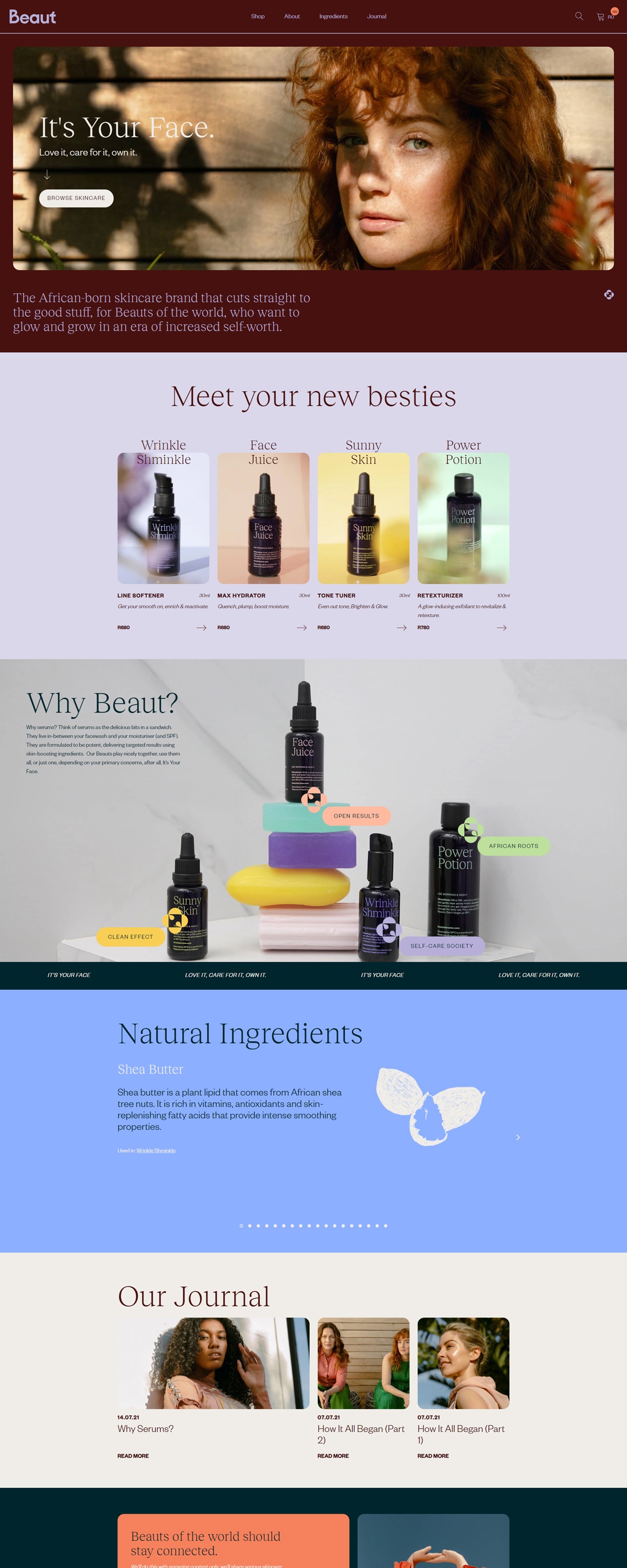 eCommerce website: Beaut Serums