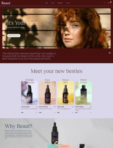 eCommerce website: Beaut Serums