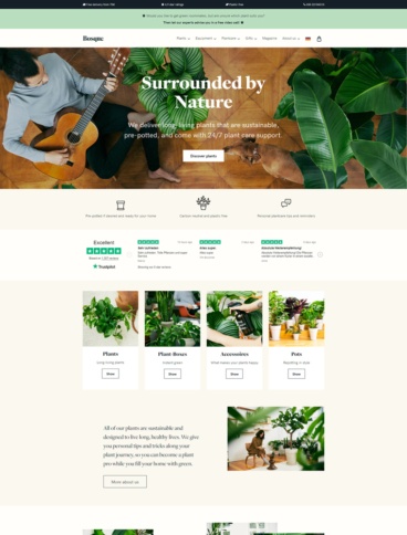 eCommerce website: Bosque