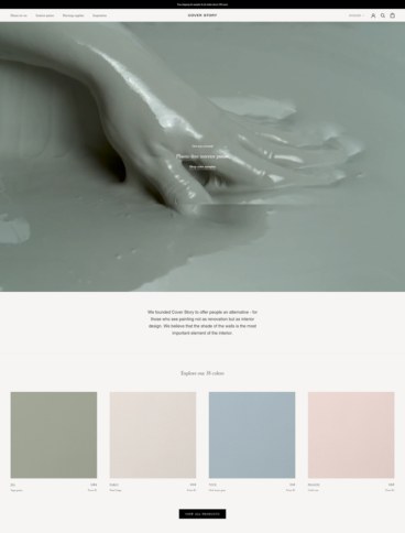 eCommerce website: Cover Story