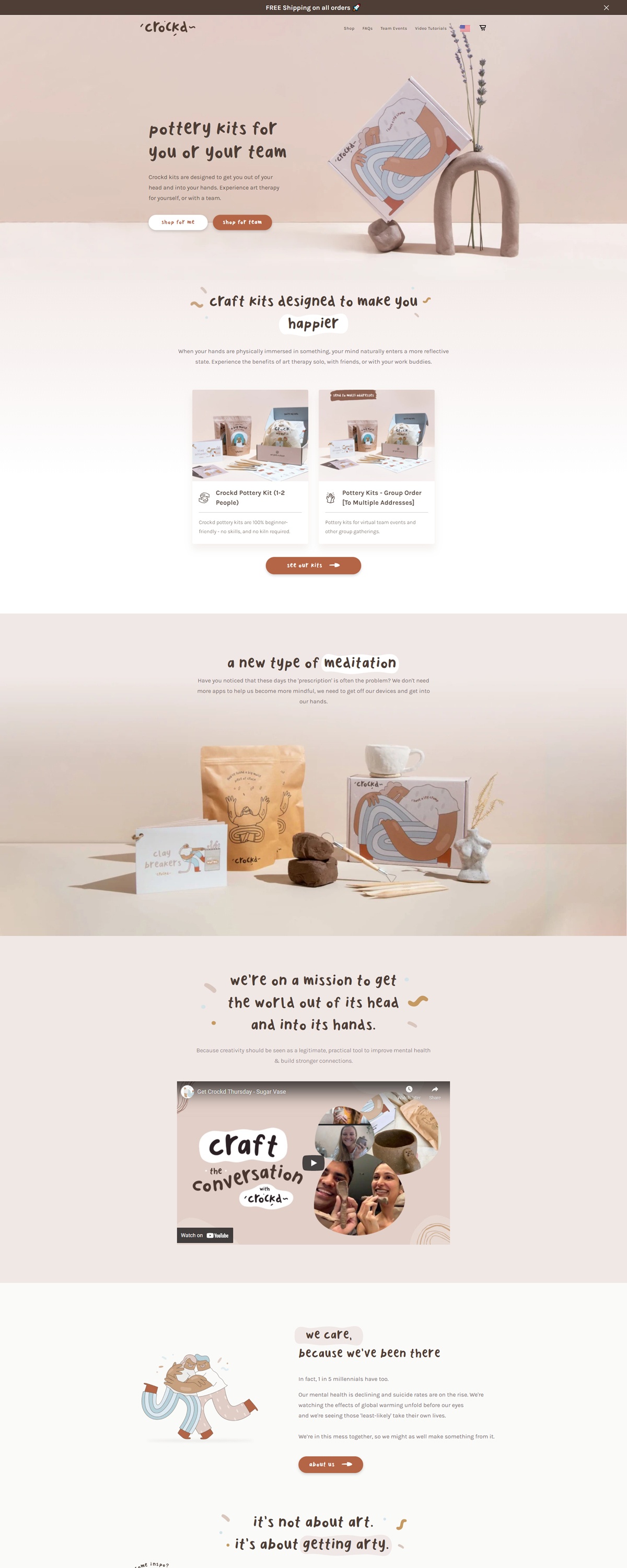 eCommerce website: Crockd