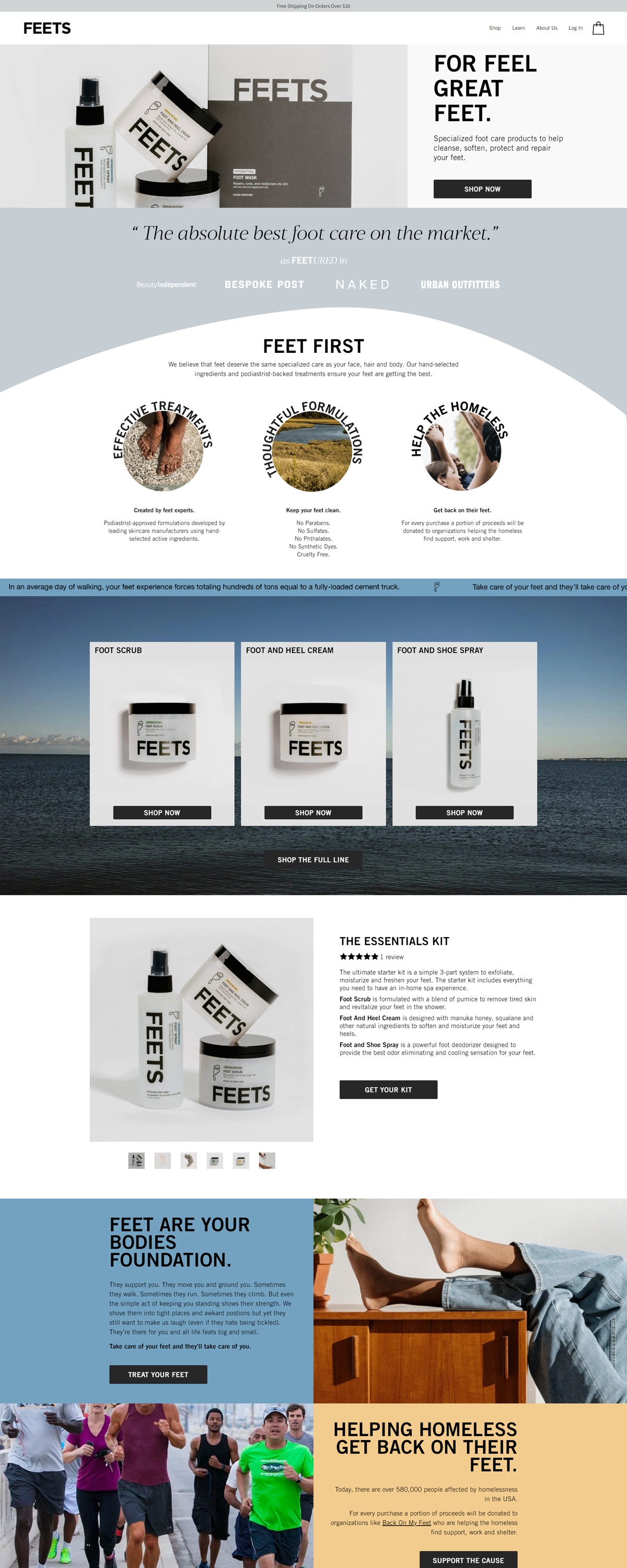 eCommerce website: Feets