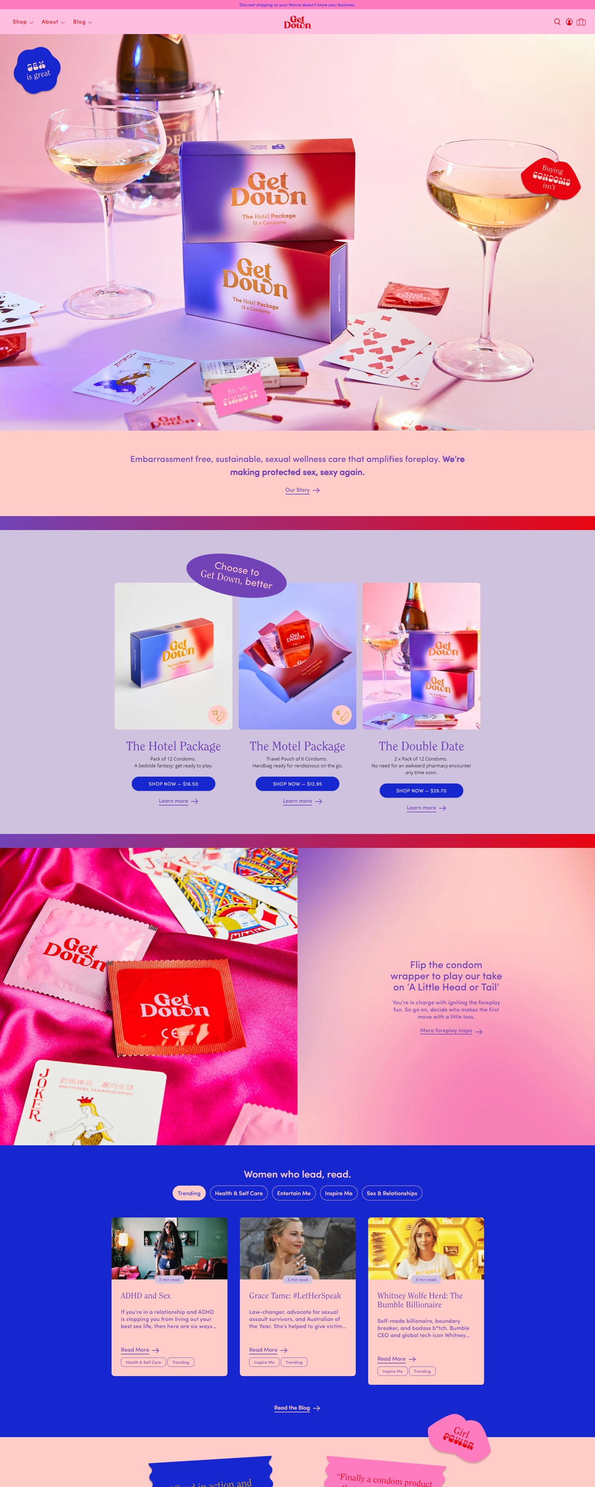 eCommerce website: Get Down