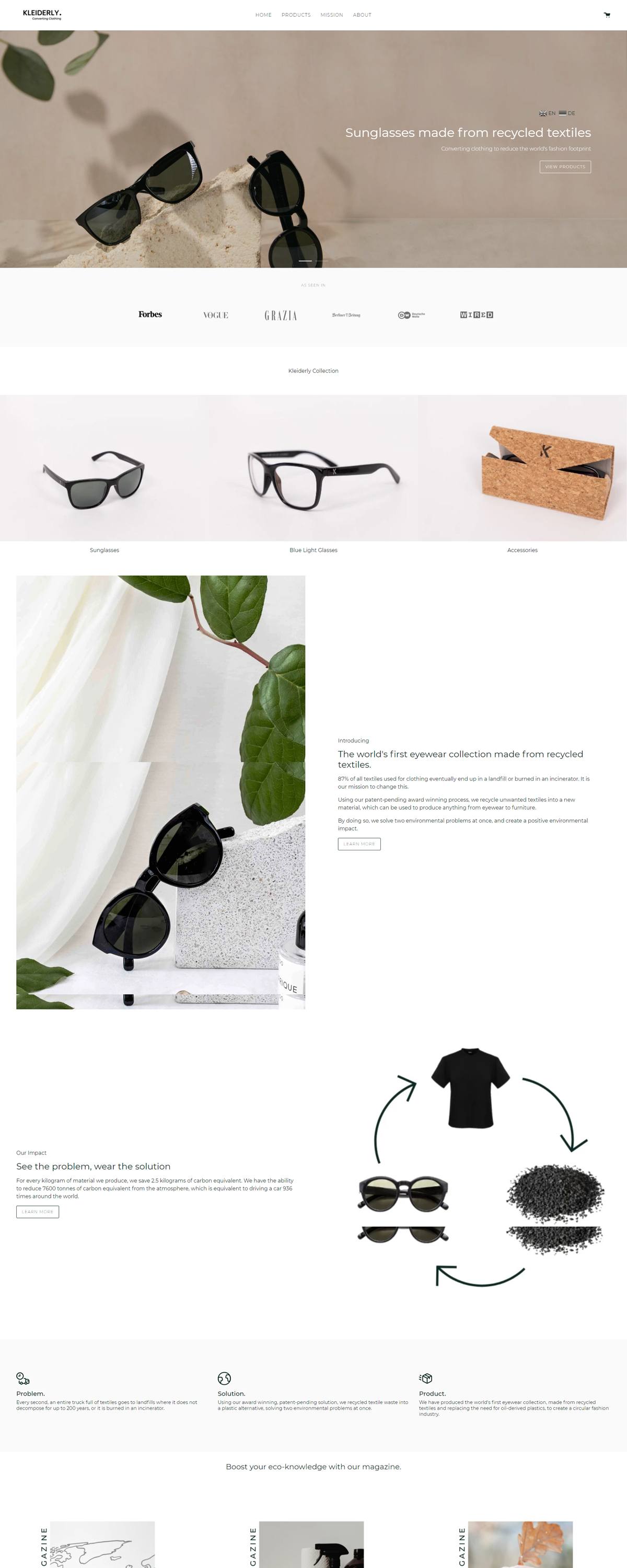 eCommerce website: Kleiderly