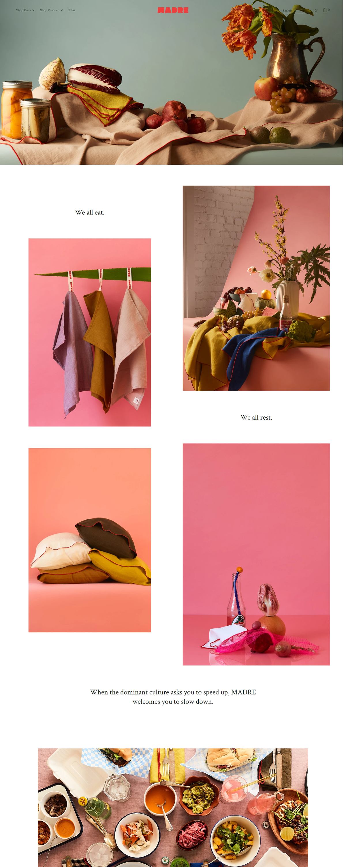 eCommerce website: Madre