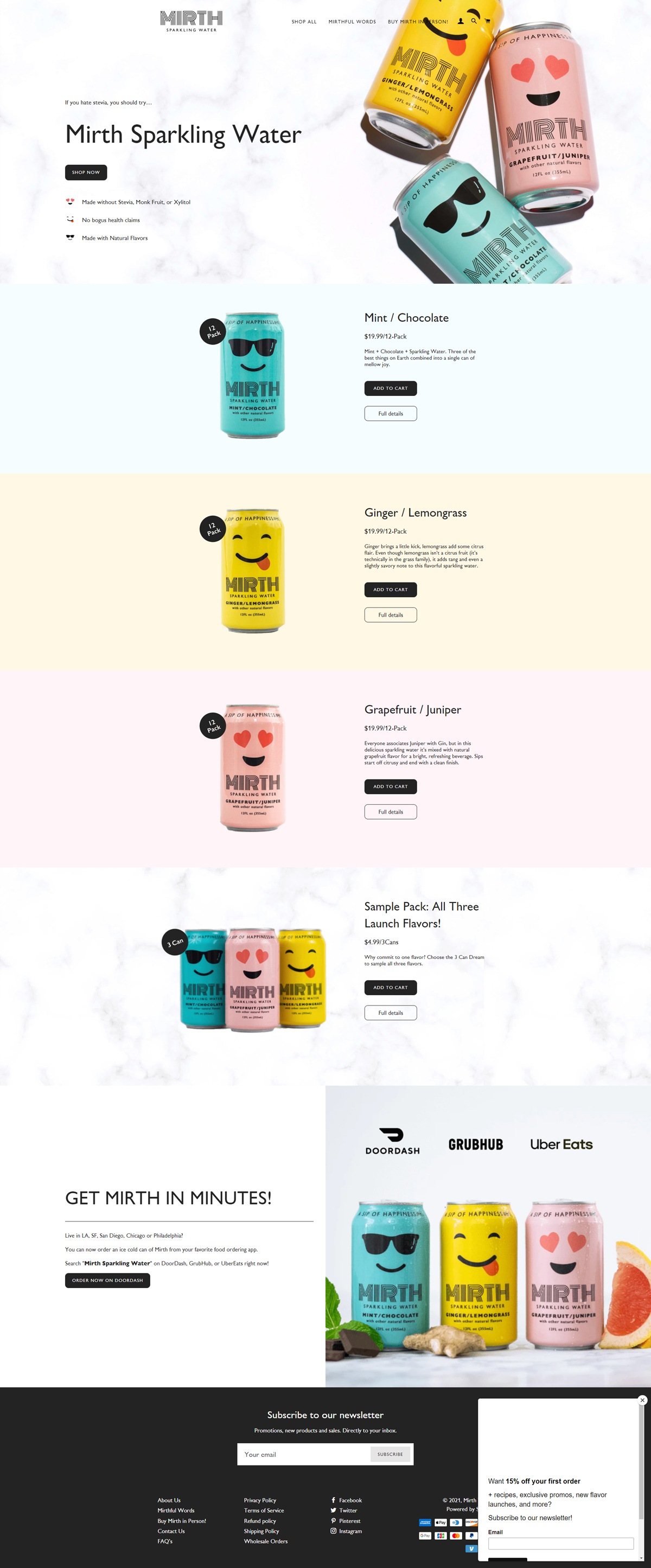 eCommerce website: Mirth
