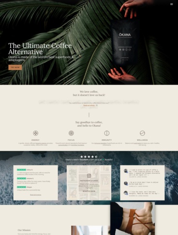 eCommerce website: Okana