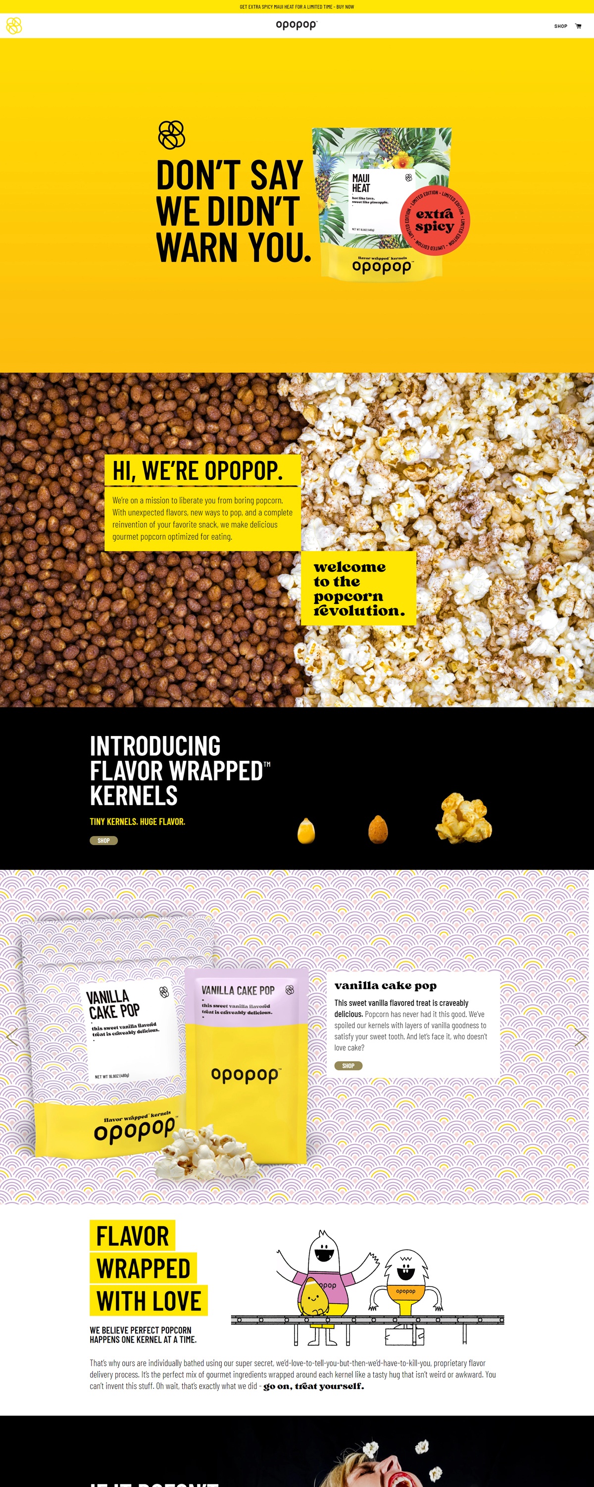 eCommerce website: Opopop