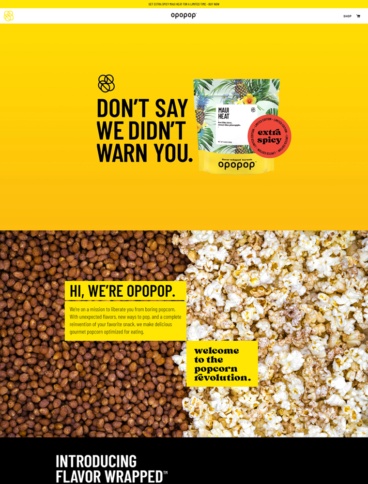 eCommerce website: Opopop