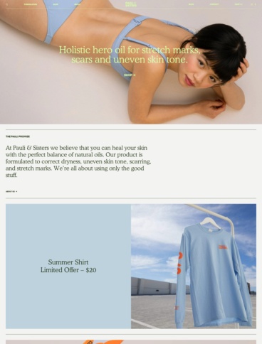 eCommerce website: Paul & Sisters