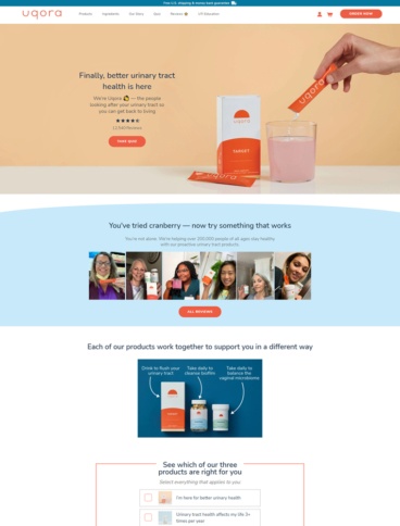 eCommerce website: Uqora