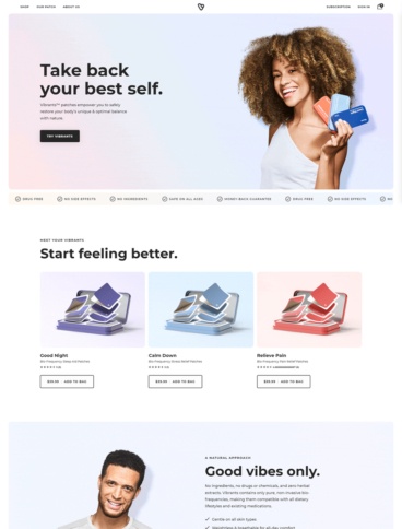 eCommerce website: Vibrants