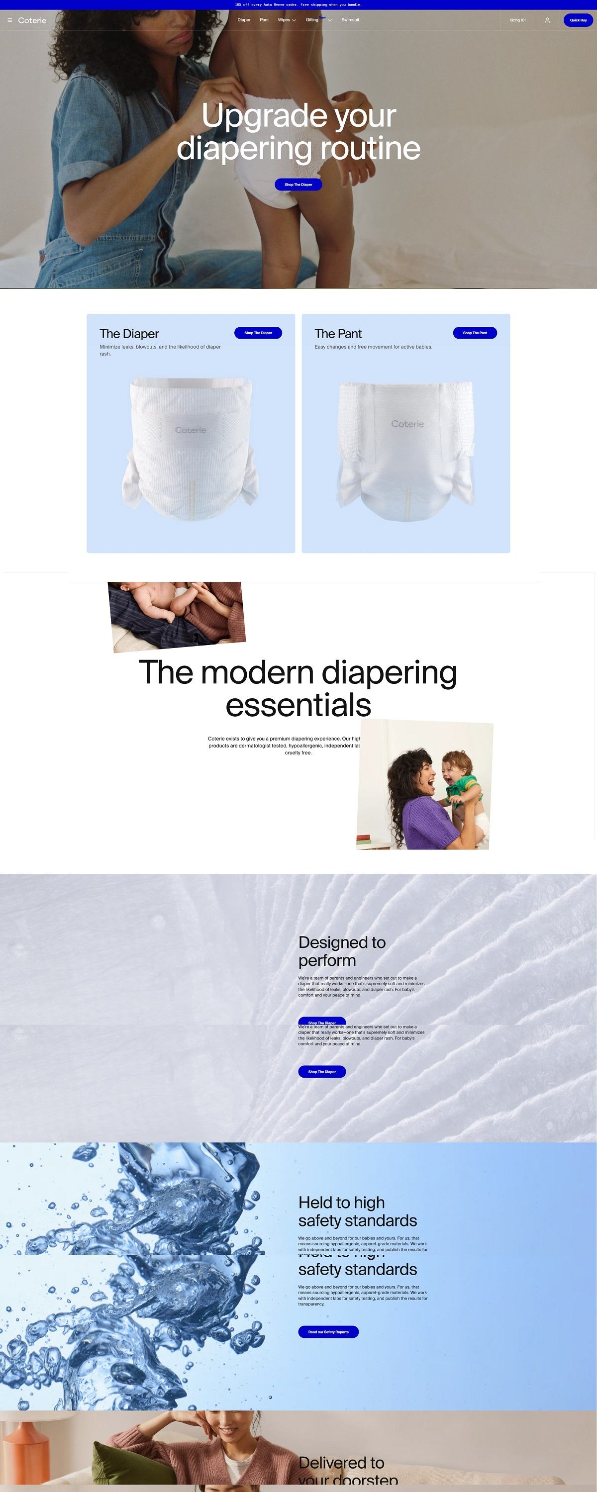 eCommerce website: Coterie