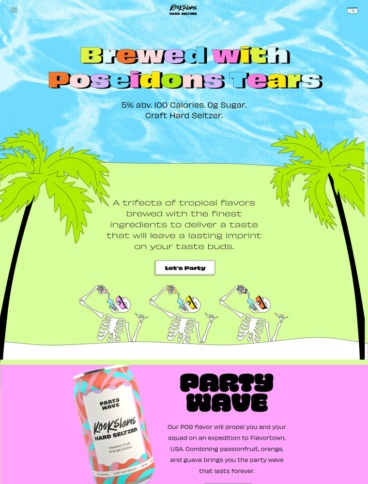 eCommerce website: Kookslams Hard Seltzer