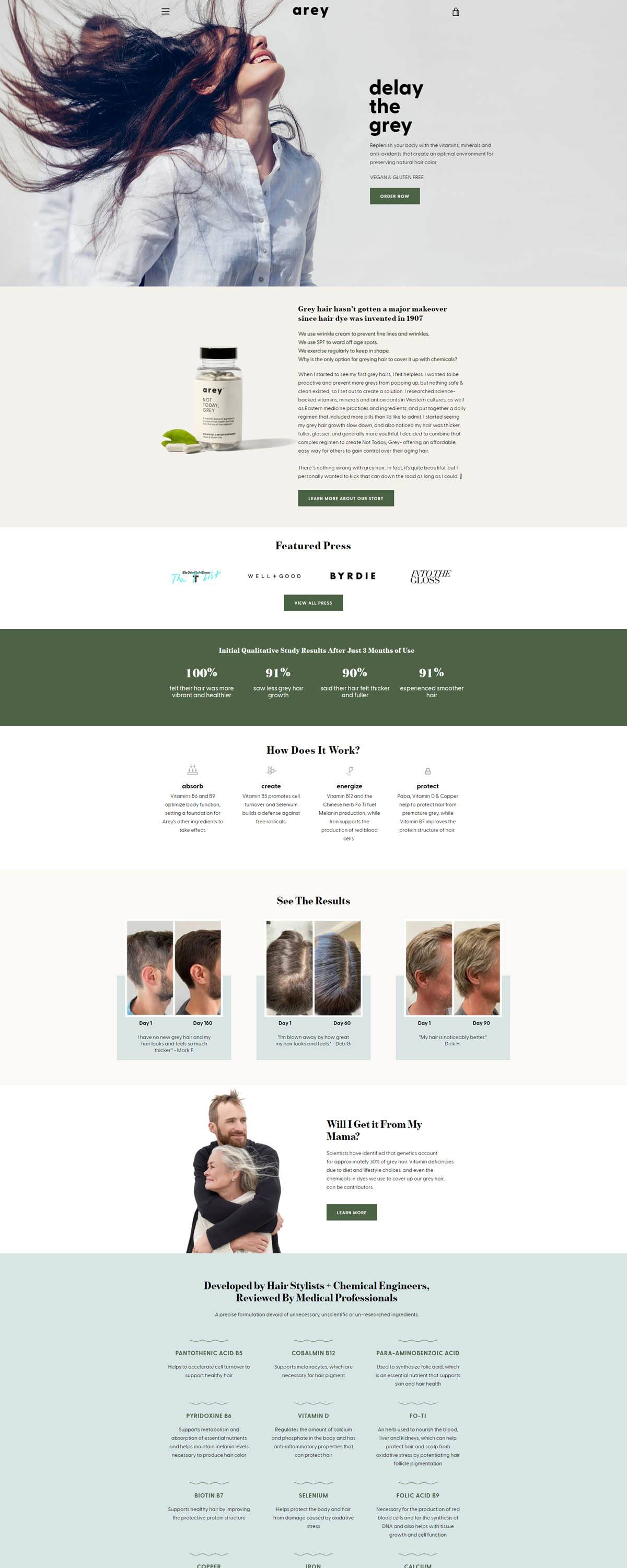 eCommerce website: Arey