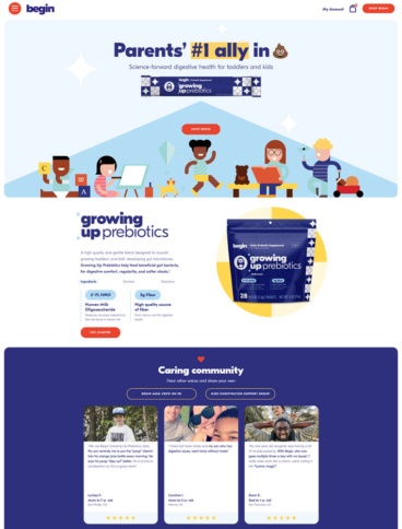 eCommerce website: Begin Health
