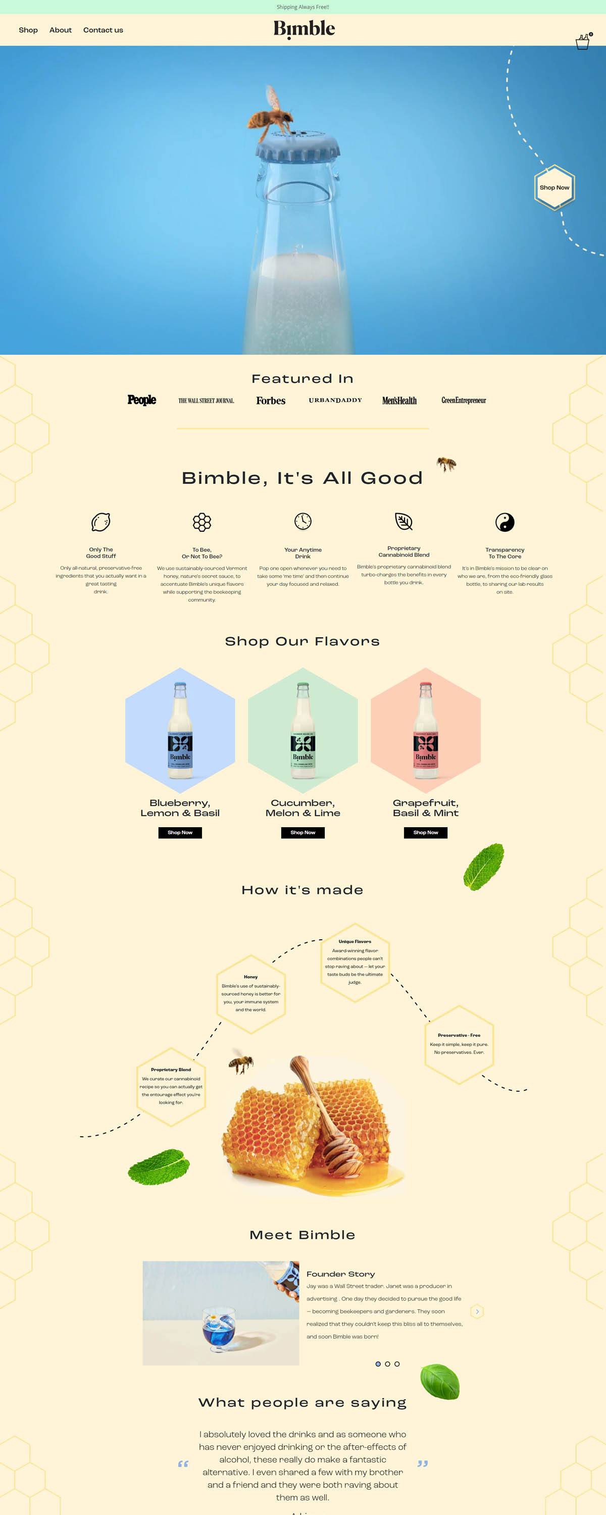 eCommerce website: Bimble