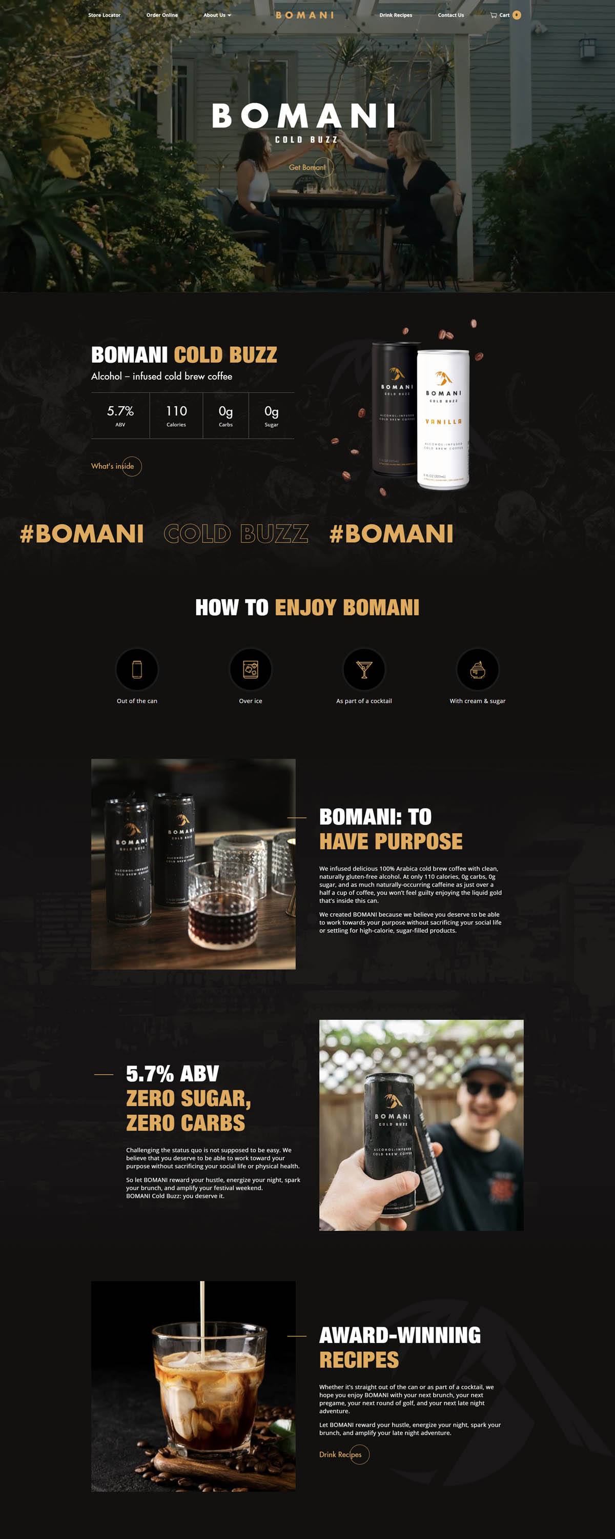eCommerce website: Bomani