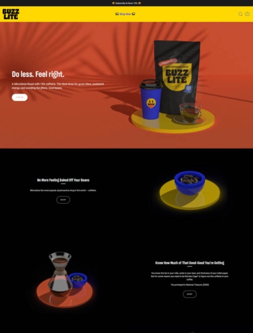 eCommerce website: Buzz Lite